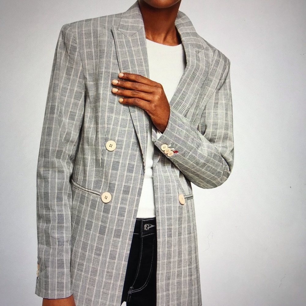 Mango Checked Structure Blazer - image 1